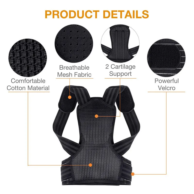 Корректор осанки сколиоза пояс для коррекции Humpback регулируемый комфортный