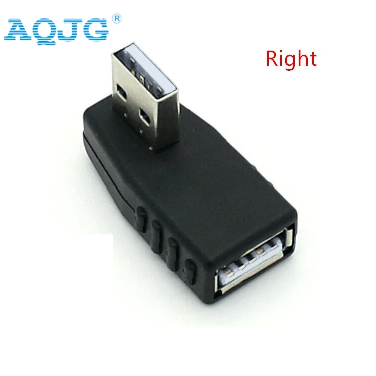 Адаптер угловой для ноутбука компьютера 90 градусов разъем а папа Мама влево и