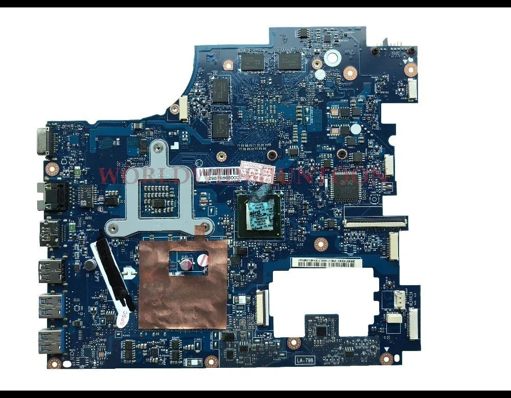 Высококачественная материнская плата QIWG7 для ноутбука Lenovo Ideapad G780 FRU:90000406 HM76 PGA989