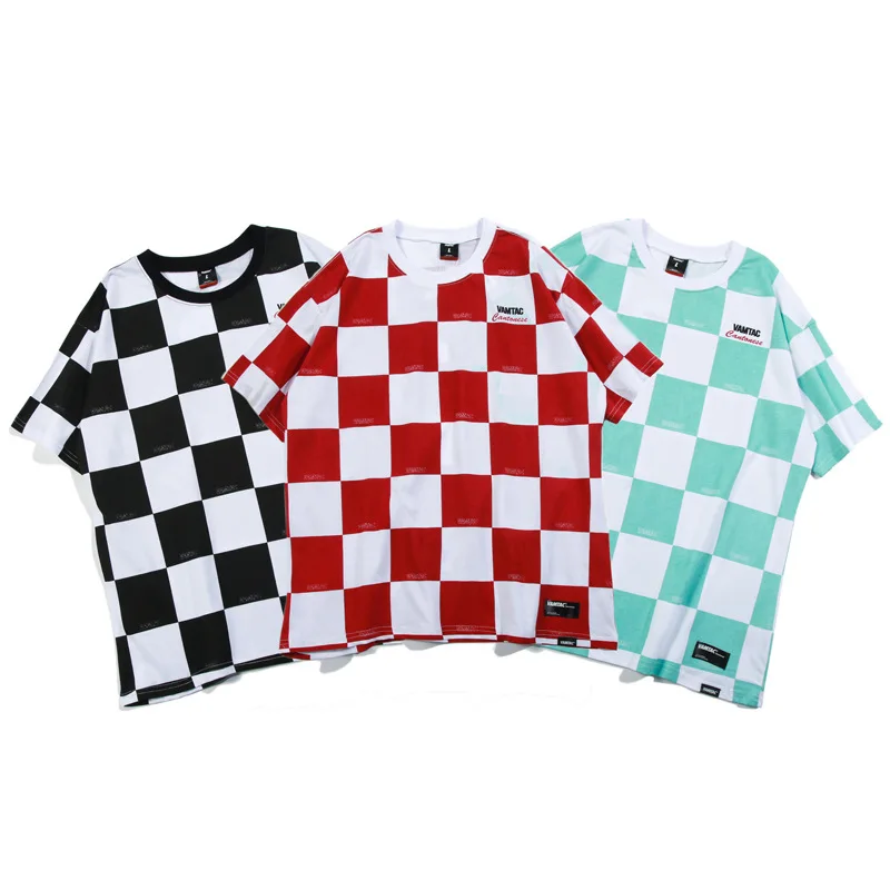 Пляжные футболки с квадратным принтом буквенным 2019 мужские топы короткими