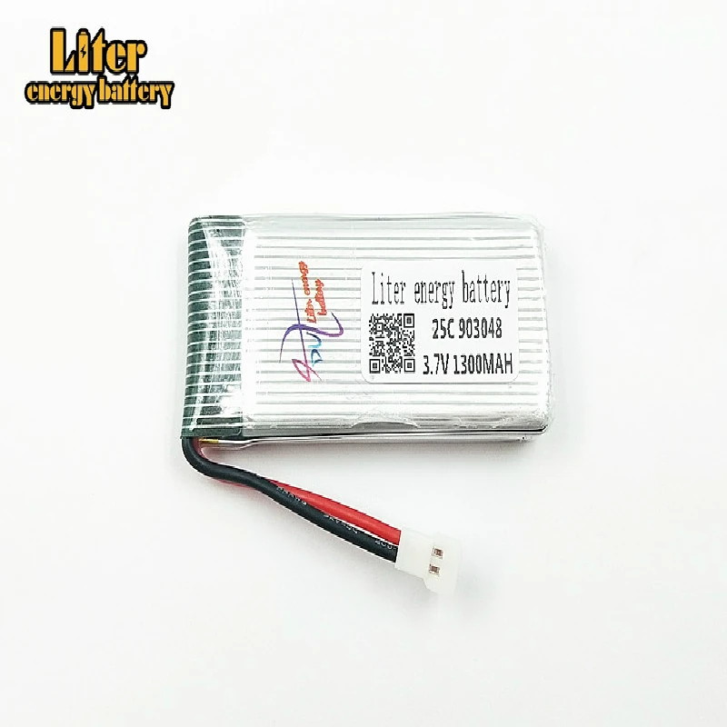 Новая версия 5 шт 3 7 V 1300mAh 903048 LiPo батарея для X5SW X5SC X5 X5C Аккумулятор беспилотника 1300