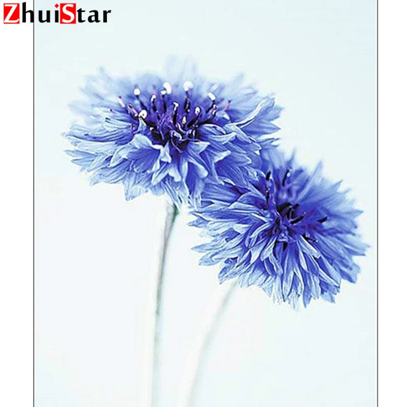 Алмазная 3D вышивка васильковый цветок Набор для вышивки крестиком мозаика из