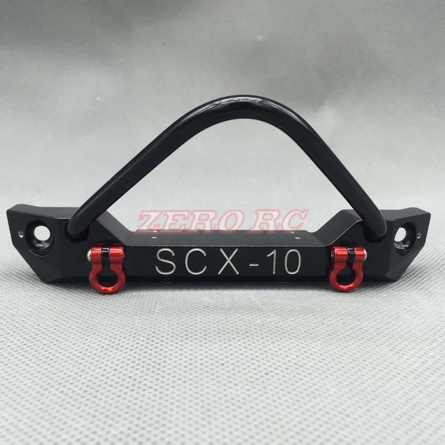 RC 1/10 осевой SCX10 CNC сплав яд передний бампер бык бар с буксирные скобы черный|axial