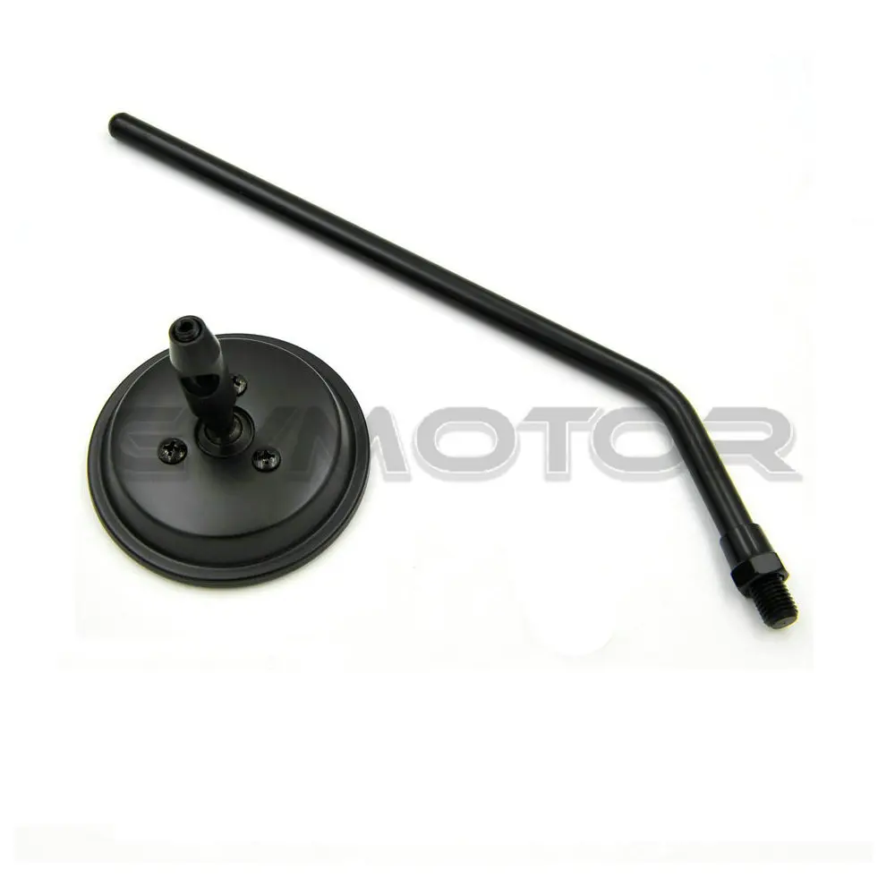 Черное винтажное мотоциклетное сферическое зеркало заднего вида Cafe Racer 3 дюйма