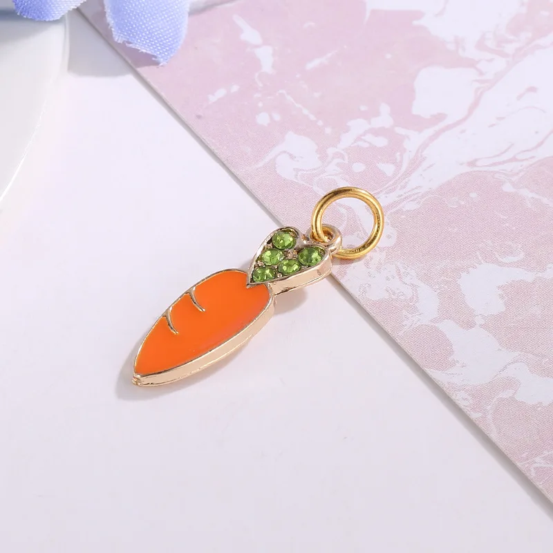 Новый оригинальный сплав бисера милый морковь кулон Шарм Fit браслет ожерелье DIY