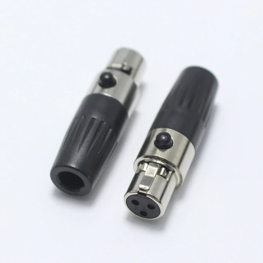 1 компл. Mini XLR 3 Pin штекер + гнездо P Аудио Микрофон монтаж шасси самоблокирующийся
