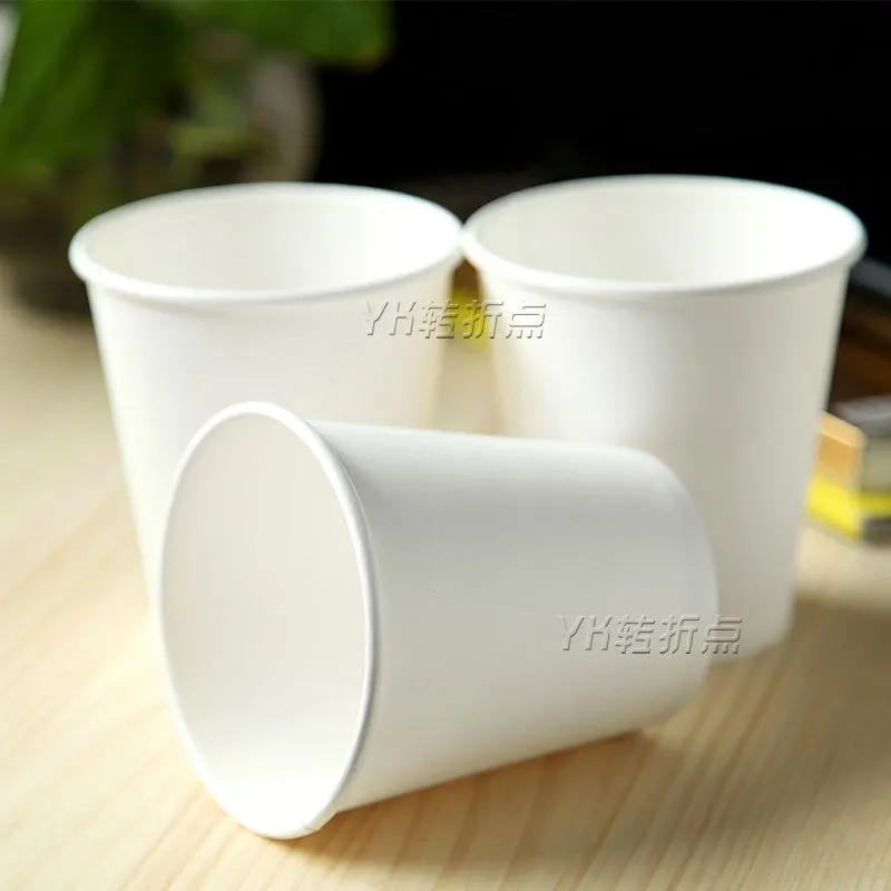 Одноразовые утепленные белые бумажные стаканчики 100 шт. 330 мл/10 унций чашка для