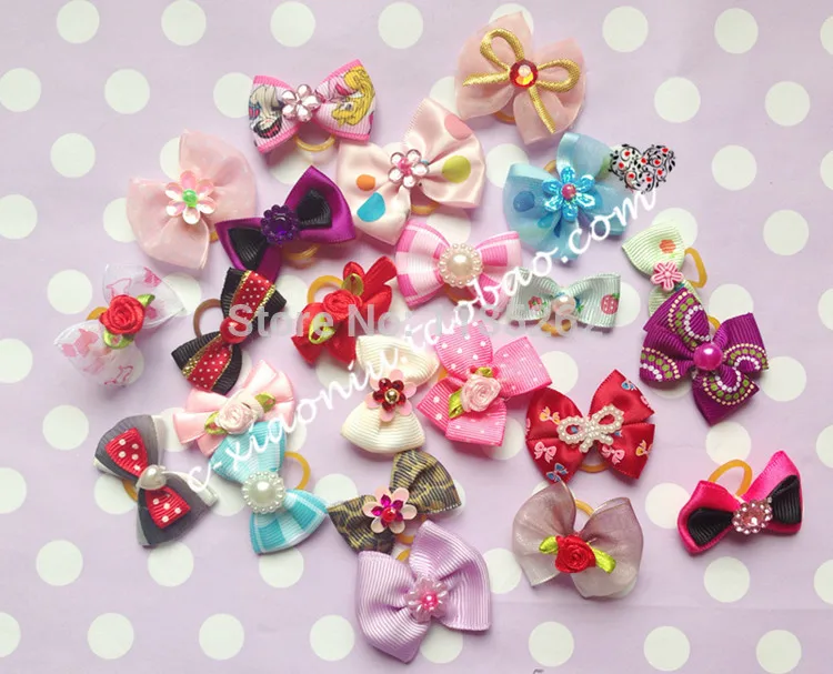 20 шт./партия 2014 новый смешанный стиль высокое качество жемчуг банты для собак