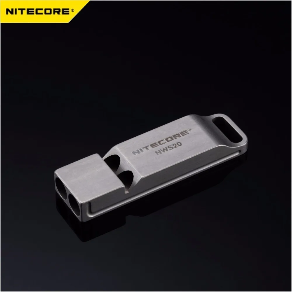 Nitecore NWS10 NWS20 титановый аварийный ожерелье со свистком Подвеска для улицы 120 дБ с