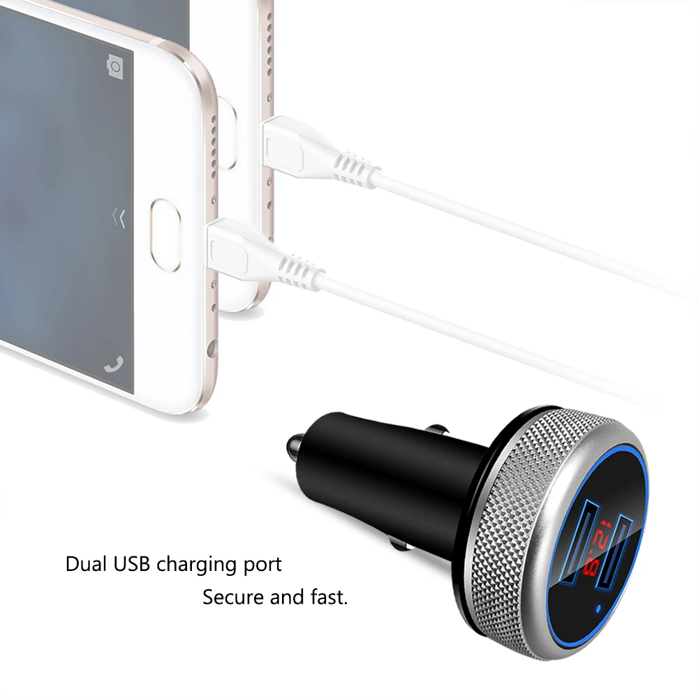 Автомобильный Bluetooth fm передатчик двойной USB Быстрый автомобильный адаптер