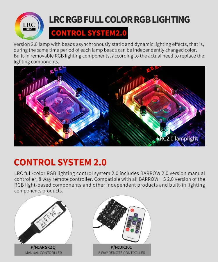 Курган LTYK-LGA3647, для Intel Lga3647 Skylake-E cpu блок водяного охлаждения cpu водяное охлаждение Поддержка rgb