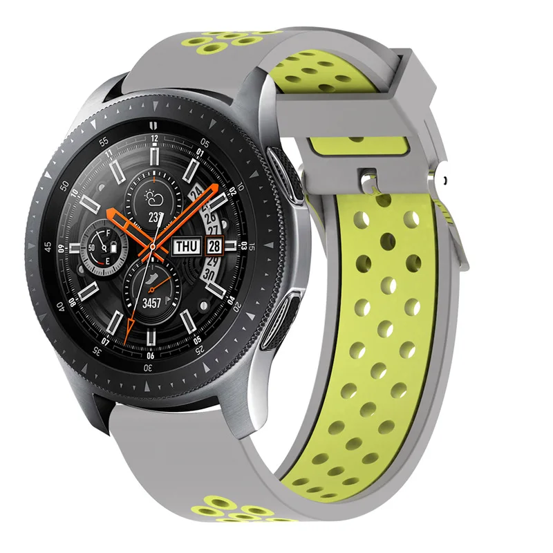 Силиконовый браслет для samsung gear S3 Classic Frontier Galaxy watch 46 мм SM-R800 часы браслет для huawei watch GT active