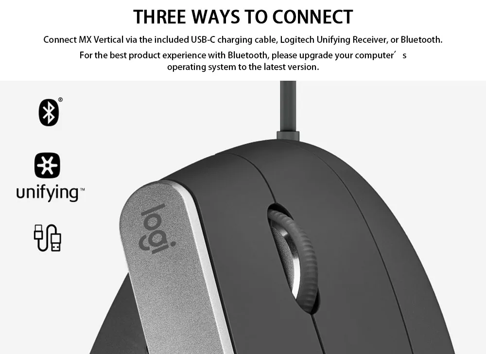 Производитель отремонтированный(б/у): logitech MX Вертикальная мышь эргономичная мышь Многофункциональная офисная