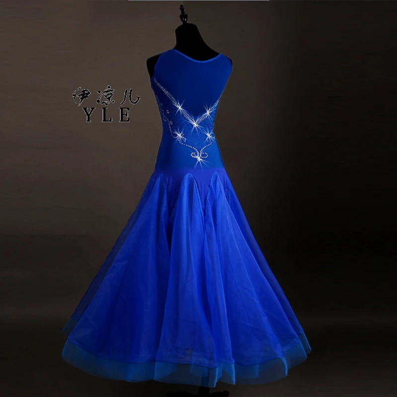 Современное танцевальное платье без рукавов со стразами для сцены новое танцев