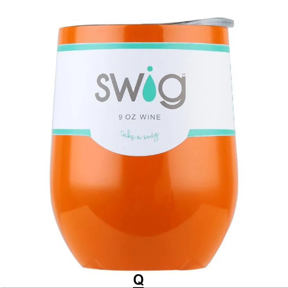 swig Стакан глоток стаканы термос глоток винные чашки с крышкой 9oz Изолированная чашка термос - Цвет: swig