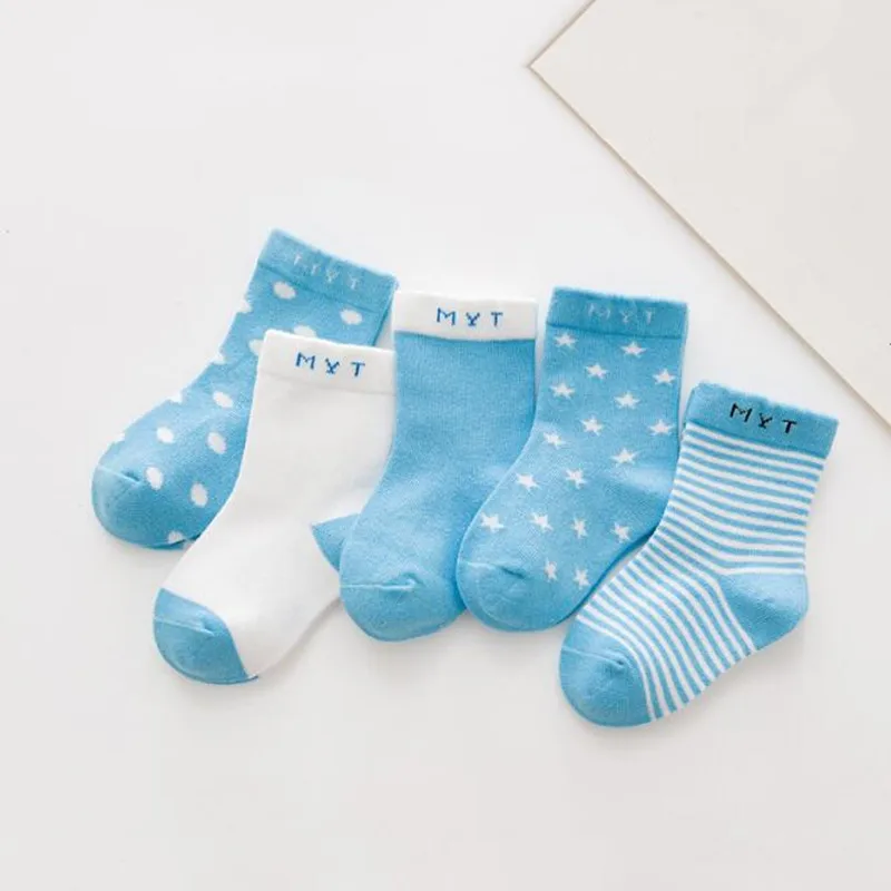 5 пар/упак. детские носки для новорожденных зимние хлопковые утепленные унисекс