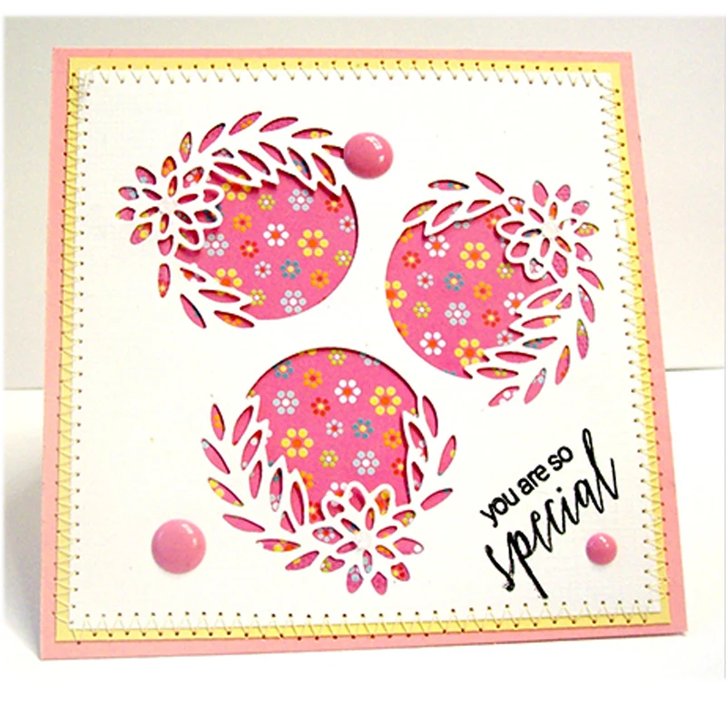 

Металлический трафарет для штампов с изображением пузырьков цветов кругов для скрапбукинга, декоративного тиснения, бумажных открыток, ша...