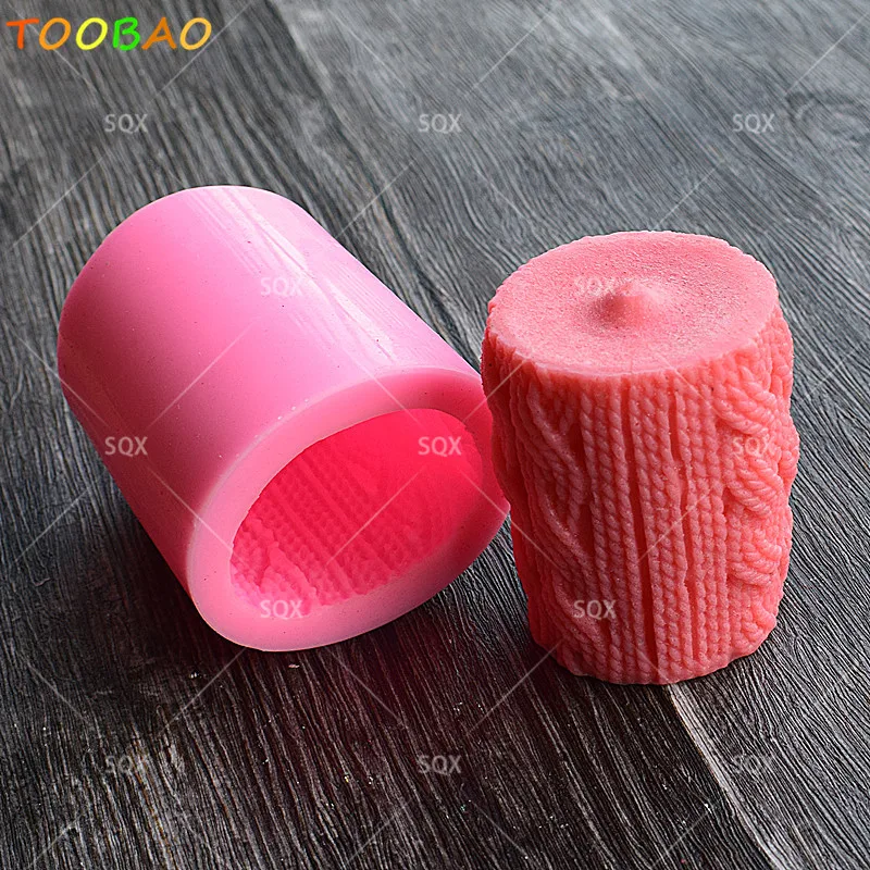 Новое поступление силиконовая форма в форме конопляных колонн для свечей мыла