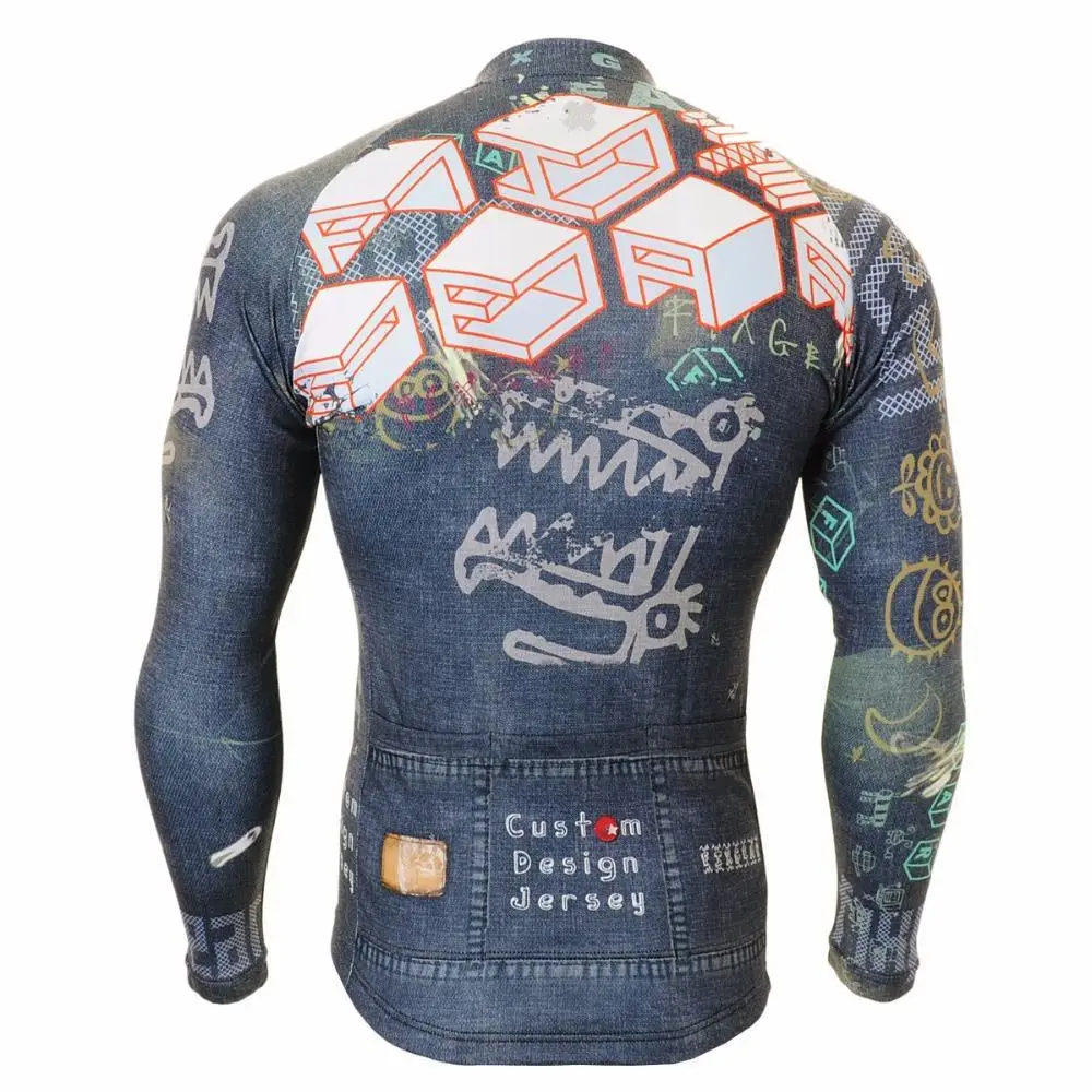 Мужская велосипедная Джерси с длинными рукавами и 3 задними карманами|sleeve cycling