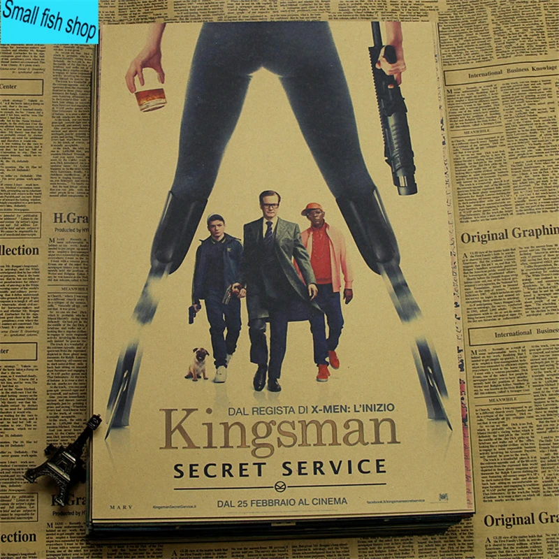 Kingsman Секретная служба Тарон Эгертон украшение для дома Крафт Фильм плакат
