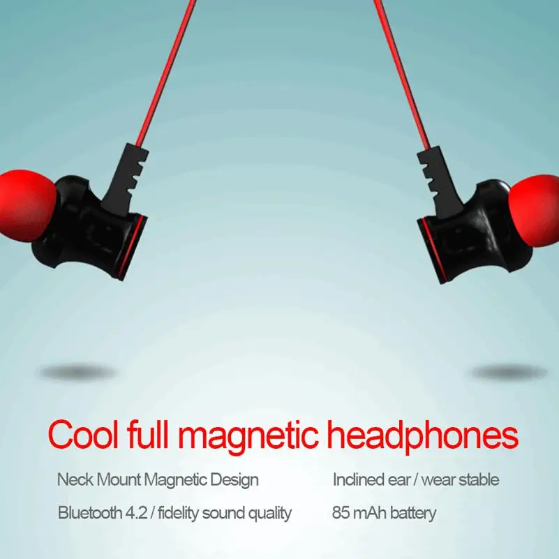 Icoque беспроводные Bluetooth наушники Металлические Магнитные Hi Fi стерео с микрофоном