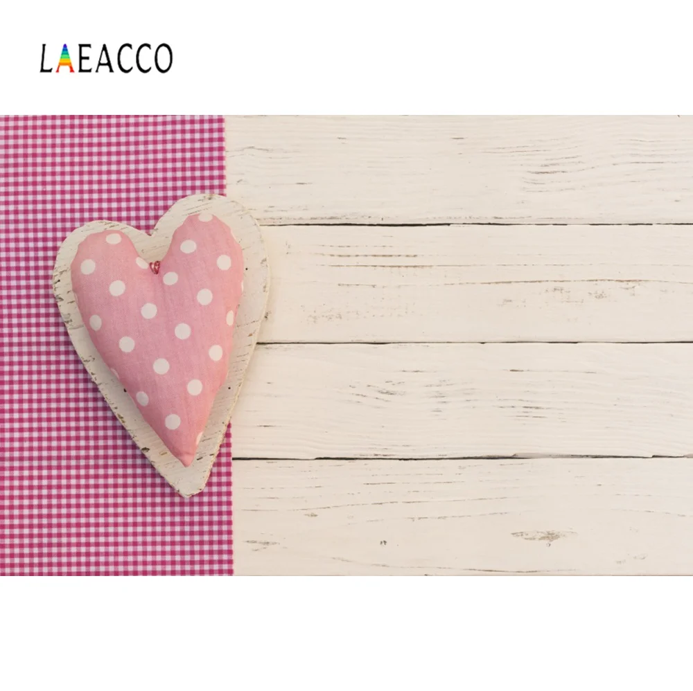 Фон для фотосъемки с изображением РОЗОВОГО СЕРДЦА на серой белой деревянной