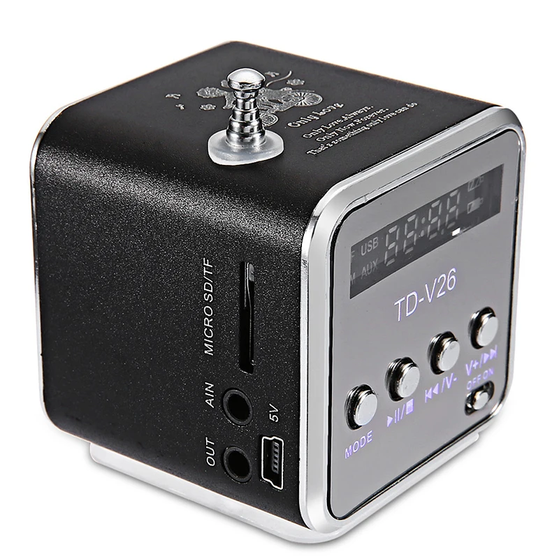 Bluetwos TD-V26 Mini Bluetooth Speaker FM Radio Digital LCD Sound Micro SD/TF Card Portable Music Stereo Loudspeaker | Электроника