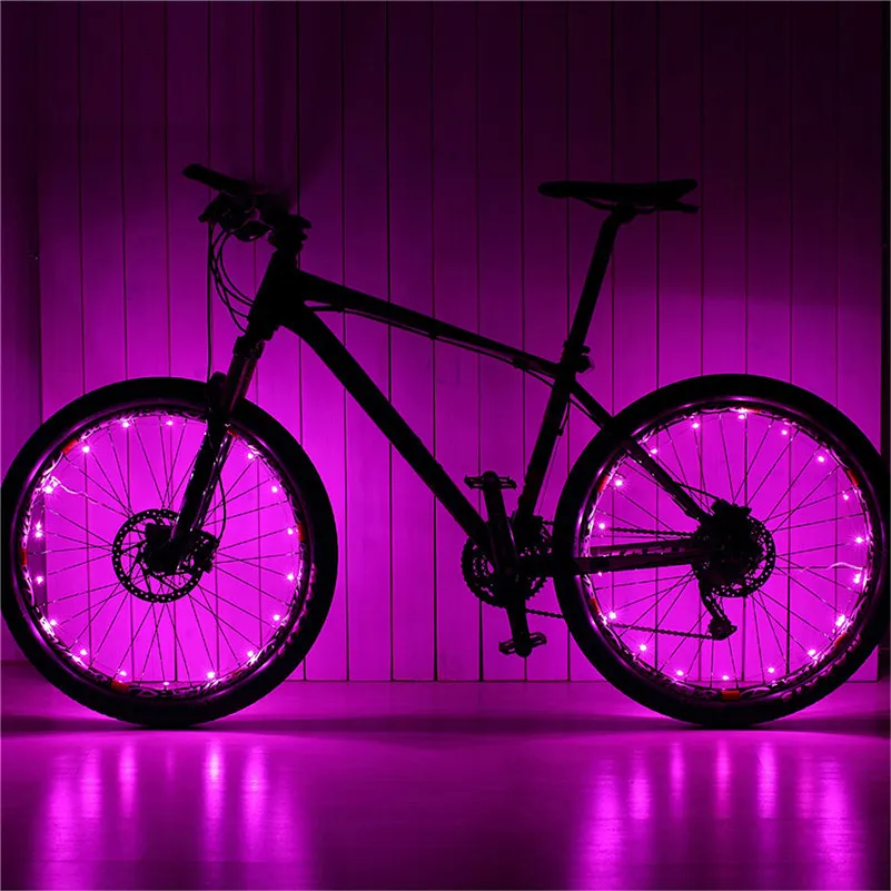 PURPLE West Biking велосипедный спиц светильник мотоциклетная велосипедная шина для колеса клапан вспышка спиц светильник Предупреждение льная лампа полоса отражатель - Цвет: PURPLE