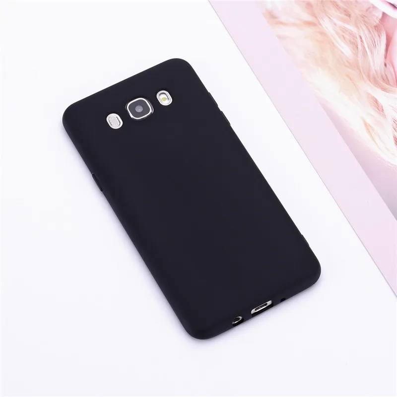 Black Силиконовый чехол s для samsung Galaxy J7 j710 J710F карамельный цвет силиконовый мягкий ТПУ чехол для телефона для samsung J7 - Цвет: Black
