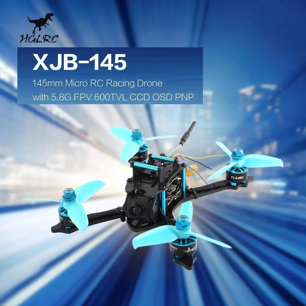 HGLRC XJB 145 бесщеточный RC гоночный Квадрокоптер Дрон мм микро мини самолет с 5 8G FPV CCD