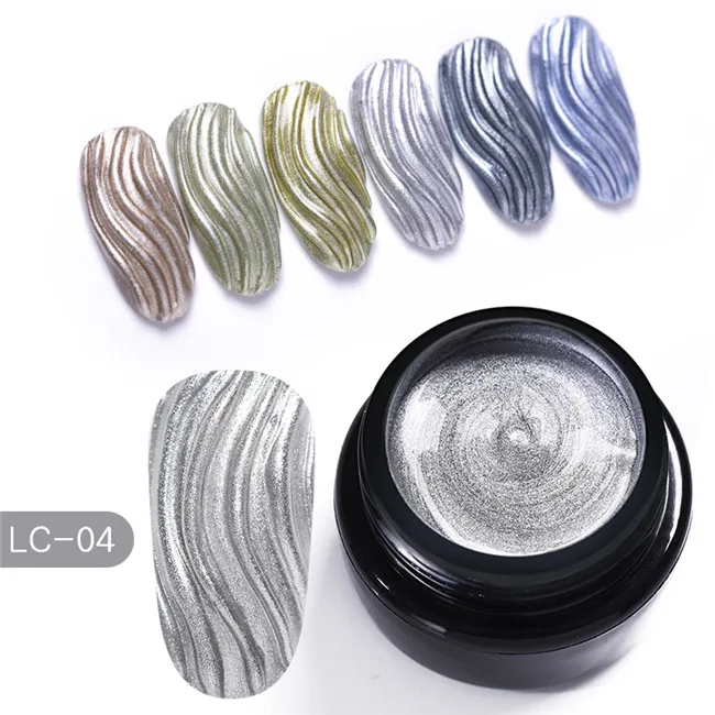 LC-04 LILYCUTE, 5 мл, металлический цвет, Гель-лак для ногтей, лак, живопись, паук, цветы, рисунок, золото, серебро, зеркальный блеск, УФ-гель - Цвет: LC-04