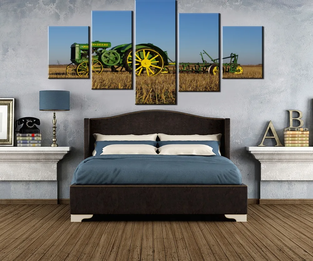 

5 Pieces HD Print Painting Forestry Logger Framed Picture Modular For Modern Decorative Bedroom Living Room Home Wall Art Decor