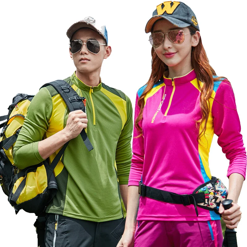 Спортивная футболка для мужчин и женщин быстросохнущая активного отдыха походов