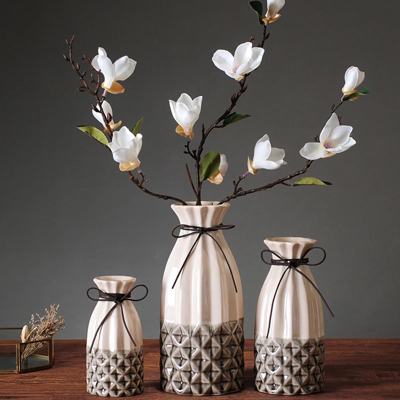 Ваза из американской керамики в стиле ретро с треснутыми льдами сушеная ваза для