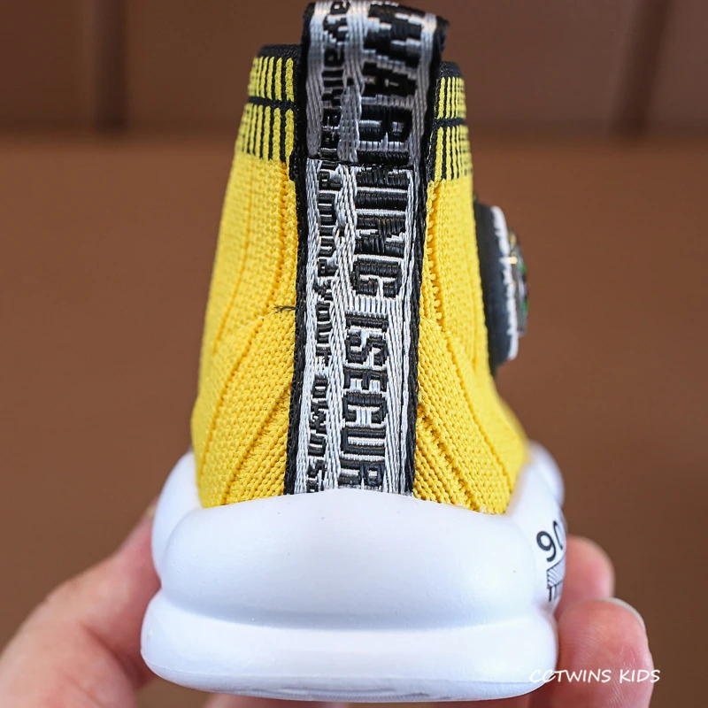 Kids Shoes Autumn Girls Fashion High Top Socks Shoes Boys Black Sports Sneakers Children Toddler Casual Trainers FH2469
