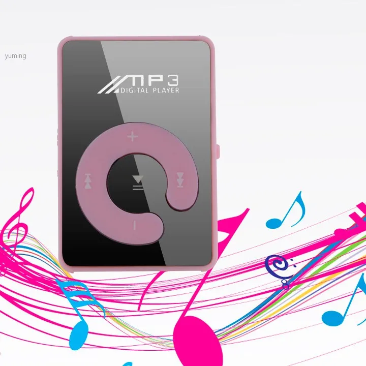 Новый горячий бесплатная доставка мини-клип MP3 Player / спорт зеркало mp3-sd TF карта C