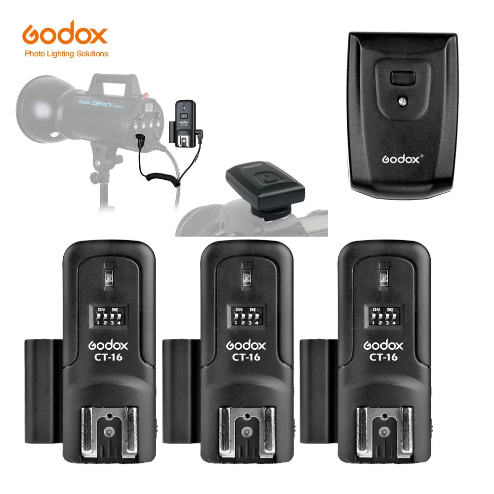 1 Trigger 3 Receiver Godox CT-16 16 каналов беспроводной Радио вспышка триггер передатчик+ приемник набор для Canon Nikon Olympus Pentax студийная вспышка - Цвет: 1 Trigger 3 Receiver