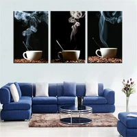 home decor oil canvas painting abstract hot coffee landscape decorative paintings modern wall pictures 3 panel wall art no frame