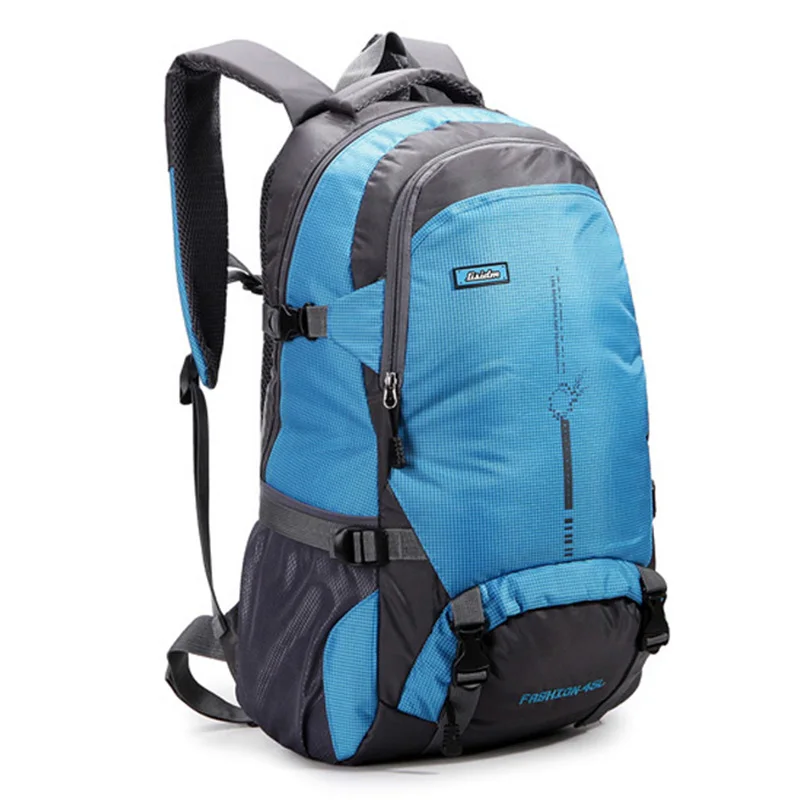 Blue 45L нейлоновые водонепроницаемые сумки для скалолазания для мужчин и женщин, рюкзаки для путешествий, горных походов, Ультралегкие спортивные сумки для кемпинга - Цвет: Blue