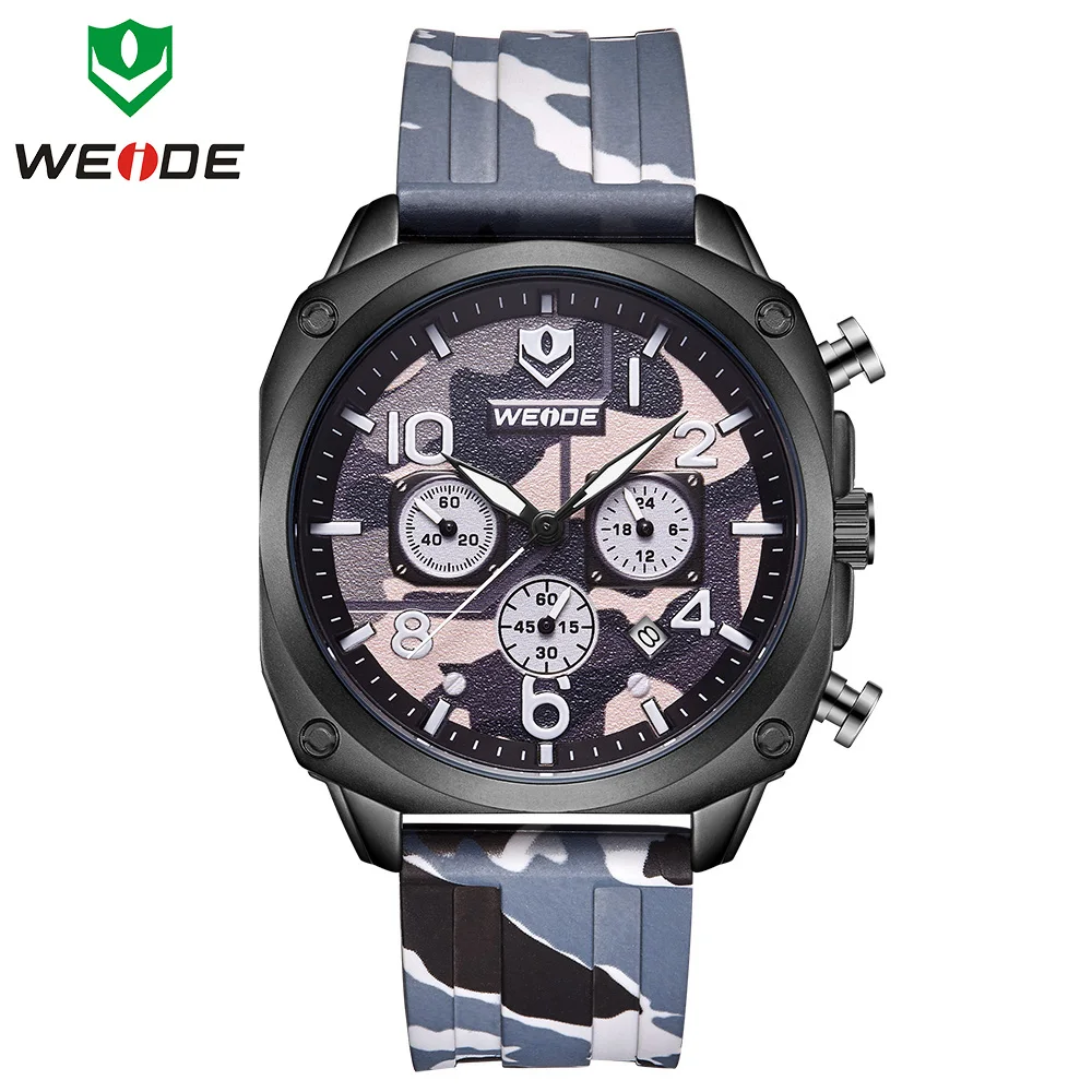 Relogio Masculino WEIDE Для мужчин s часы лучший бренд роскошных часов военные камуфляж кожа