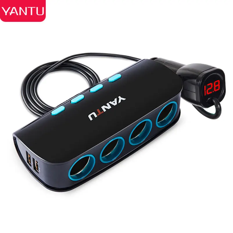 B35 автомобильный разветвитель прикуривателя разъем двойной USB QC2.0 быстрое
