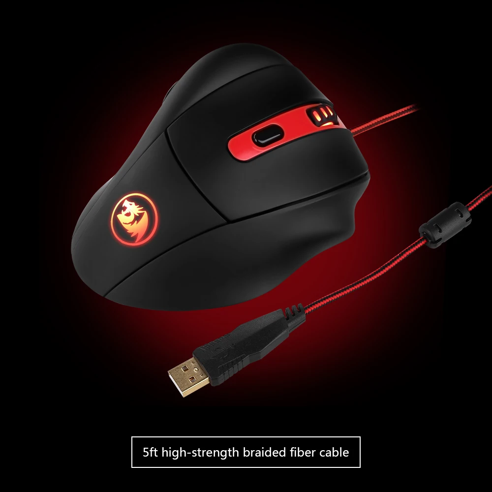 Redragon M605 Smilodon Gaming Mouse 2000DPI 6 Buttons Ergonomic Wired Optical Mice for Notebook PC Laptop Computer Video Game|gaming mouse|6
