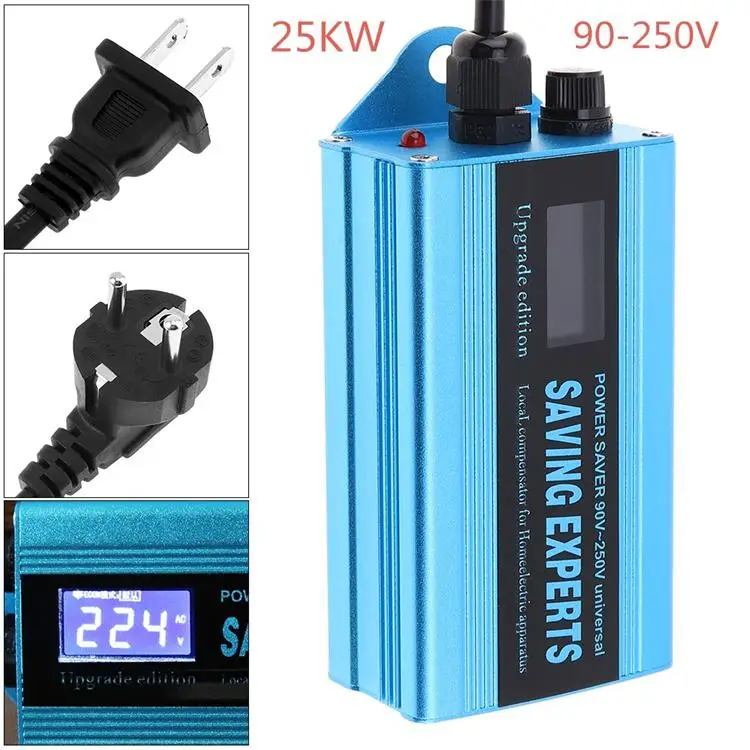 25KW/80KW/100KW умный энергосберегающий бытовой метр электричества энергосберегающий ящик с электронный экран дисплей для семьи/фабрики - Цвет: 25kw