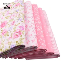 quanfang pink series printed twill cotton fabric for patchwork cloth diy baby child sewing quilting fat quarters material