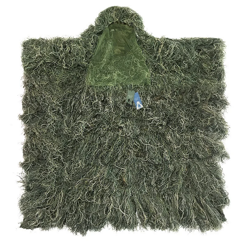 Мужской уличный охотничий костюм Ghillie, одежда Ghillie, топ, мужской Камуфляжный охотничий костюм Gilley, открытый охотничий плащ, пончо