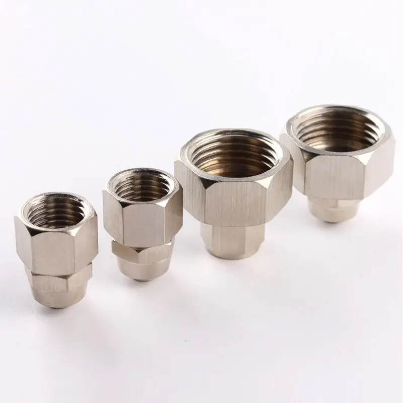 PCF8 04 быстроразъемный никелированный латунный пневматический Фиттинг с