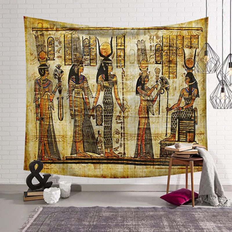 The Ancient Egypt Tapestry Wall Hanging Cloth Rectangle Curtain for Bedroom Home Decoration Textile Tapestries Yoga Mat New |