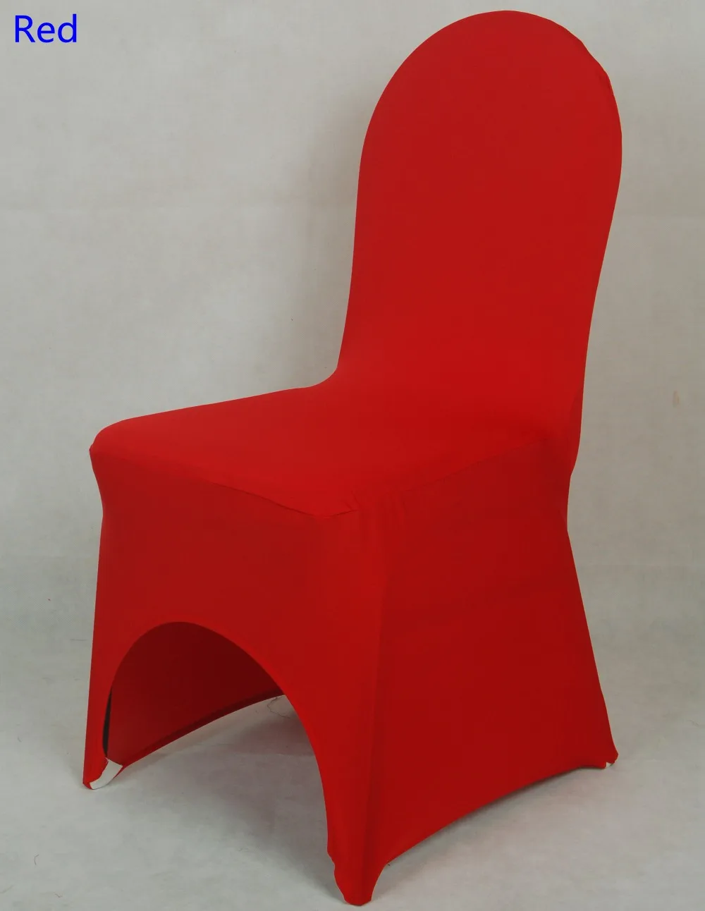 

Colour Red Lycra Universal Chair Cover For Wedding Decoration Spandex Chair Cover For Sale Dinning Chair Arch Front Open