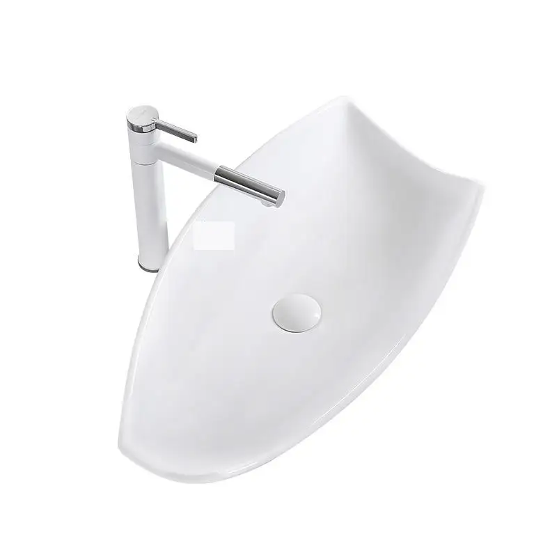 Керамическая раковина Цзиндэчжэнь умывальник столешница белая фарфоровая