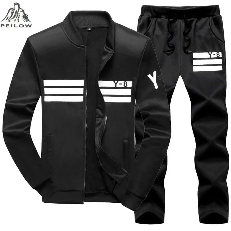 PEILOW, большие размеры, 7XL, 8XL, 9XL, брендовый Мужской комплект, модный спортивный костюм, толстовка+ Тренировочные штаны, Мужская одежда, тонкий мужской спортивный костюм с капюшоном